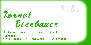 kornel bierbauer business card